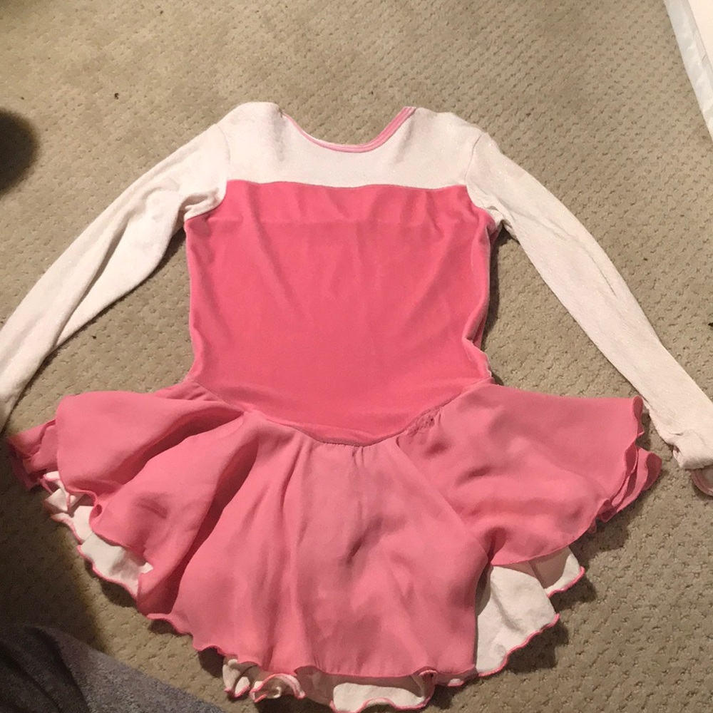 Pink and White Figure Skating Dress